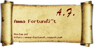 Amma Fortunát névjegykártya